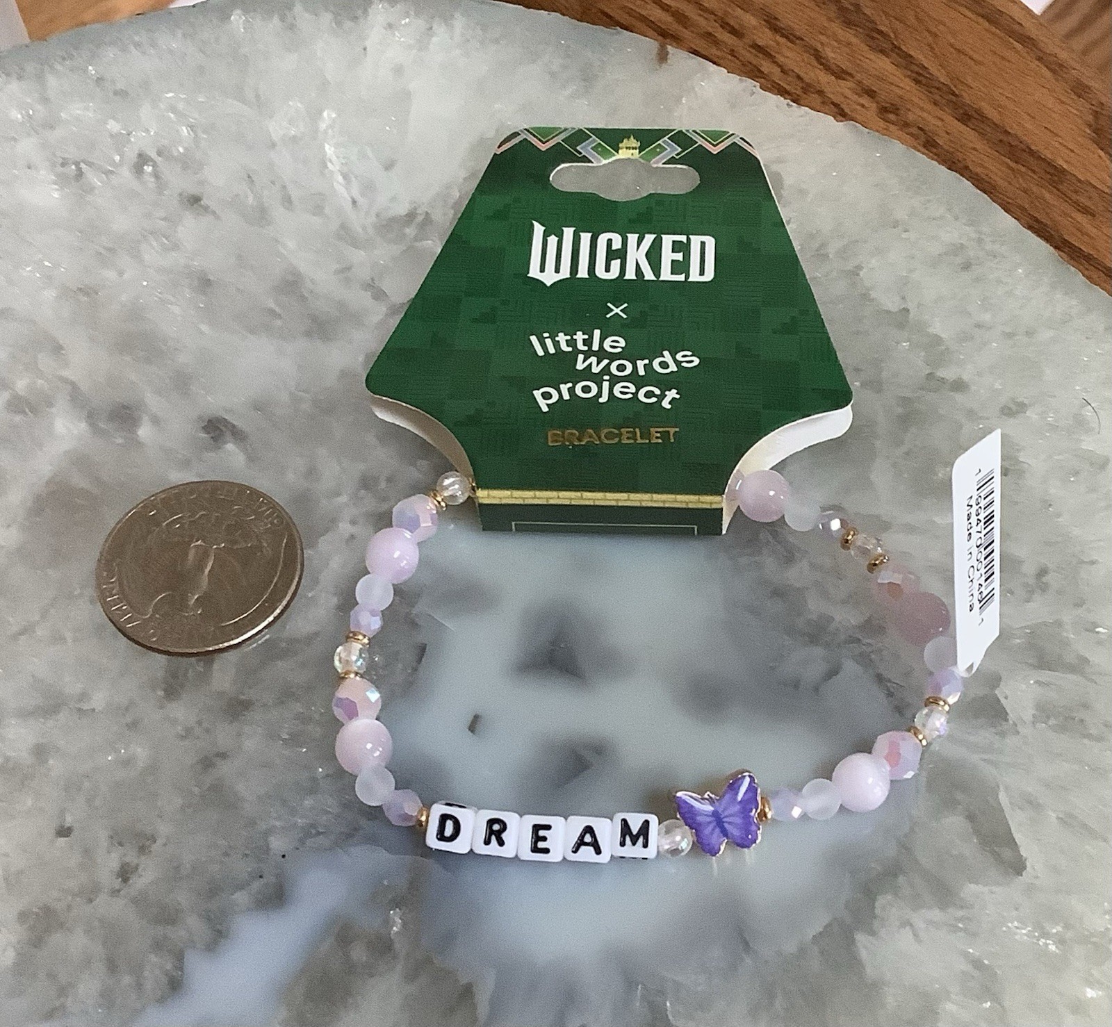 Wicked x Little Words Project “DREAM” Beaded Bracelet Size M/L, NWT