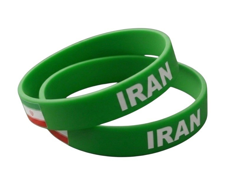 Bundle & Save Pcs Of (2) Iran National Flag Silicone Wristband – Premium Sports