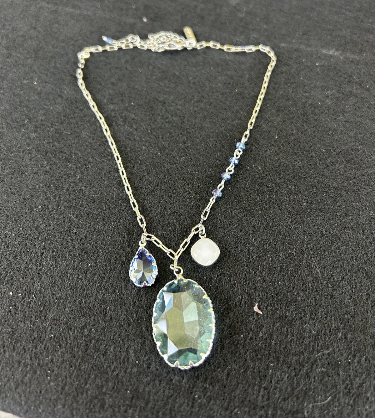 White House Black Market Multi-Charm Stone Necklace