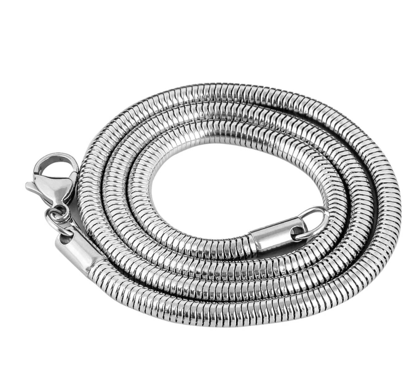 Stainless Steel 45 cm (17.7 in) Round 1.8mm Snake Chain with lobster clasp