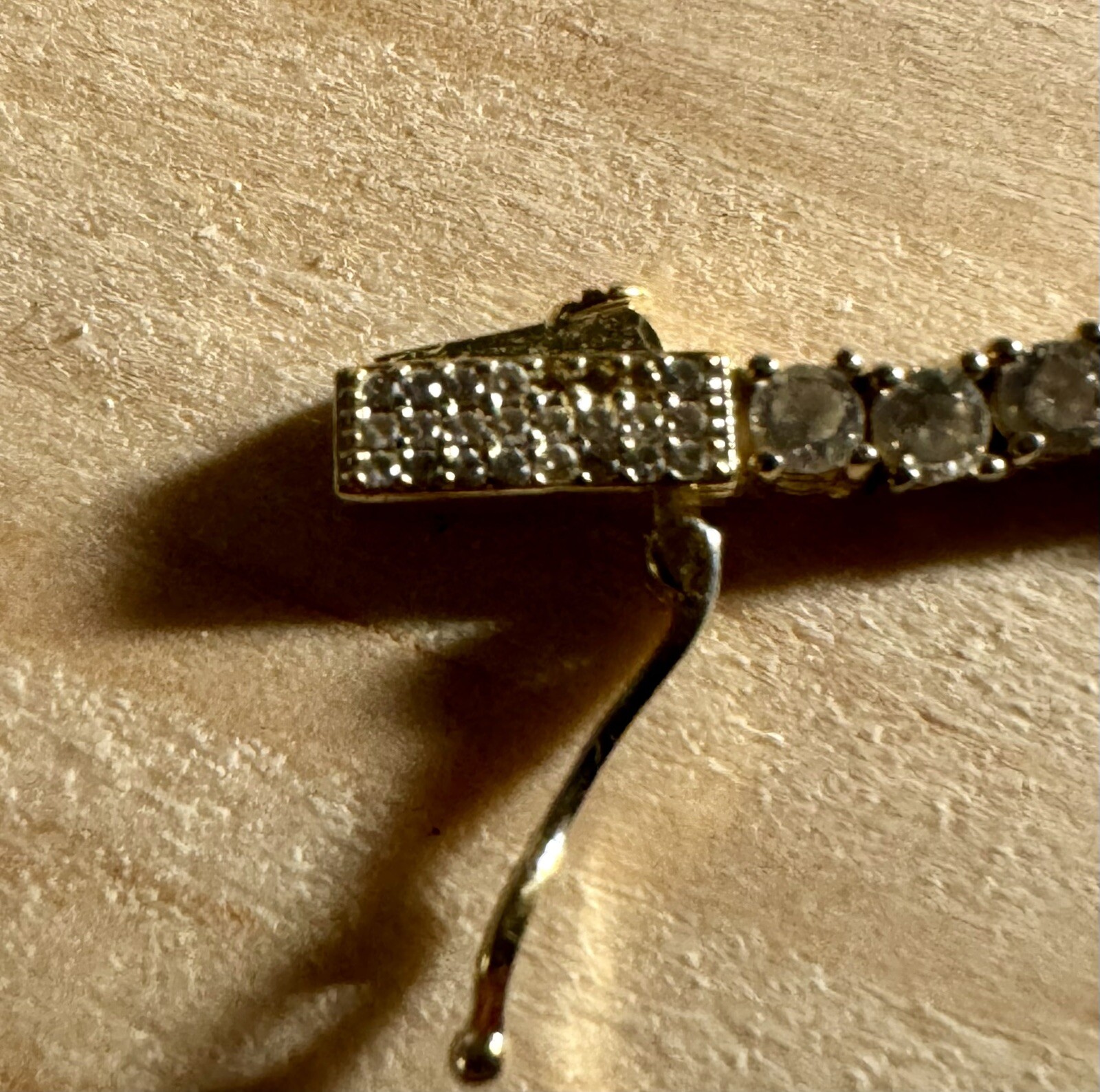 GLD Shop Gold Plated Cubic Zirconia Tennis Bracelet 5.75” Long, 3mm Wide