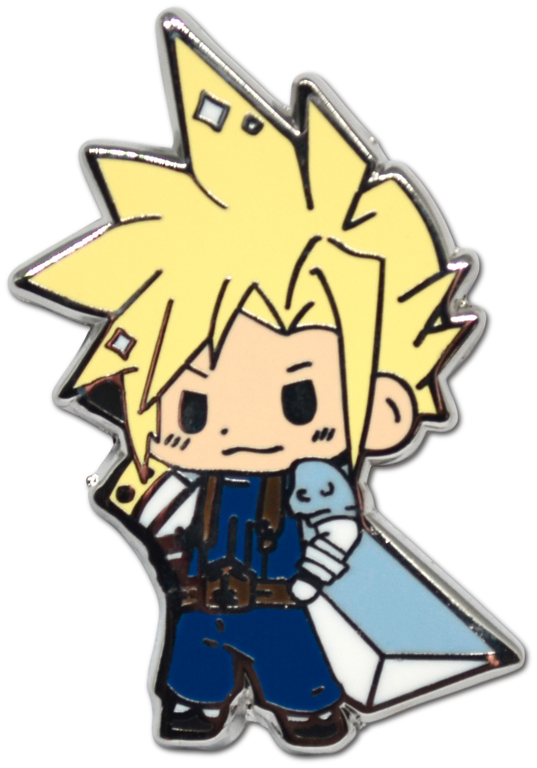 Final Fantasy VII Coud Strife Zack Fair FF7 FFVII Enamel Pins Lapel 2pc Set