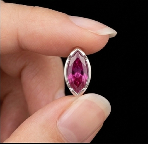 2ct Marquise Cut Simulated Pink Sapphire Tiny Stud Earrings14K White Gold Plated