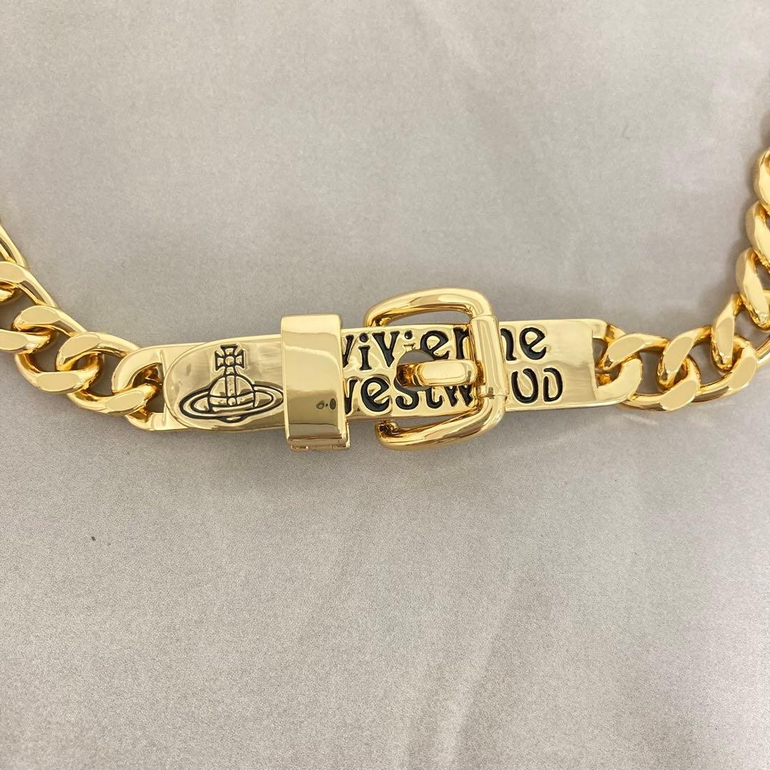 Vivienne Westwood Necklace Bracelet 2way AUGUSTINO Choker Buckle Gold NO BOX