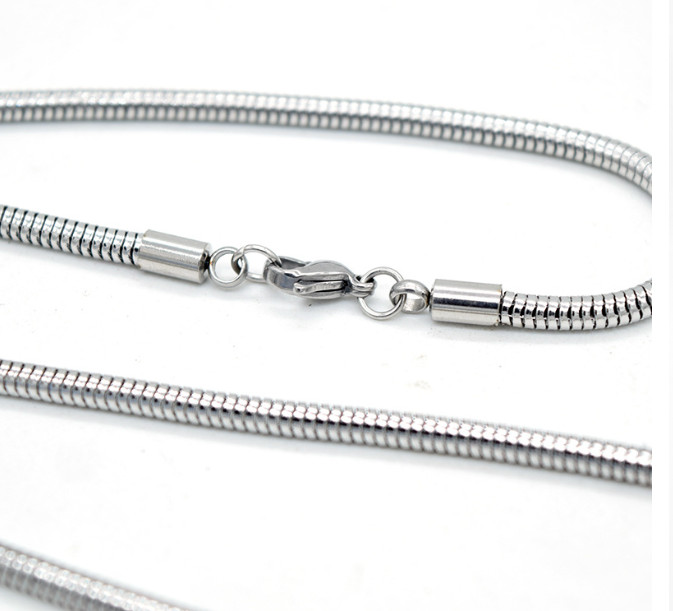 USA Stock 1.6mm Stainless Steel Men Women Round Snake Chain Necklace 24”