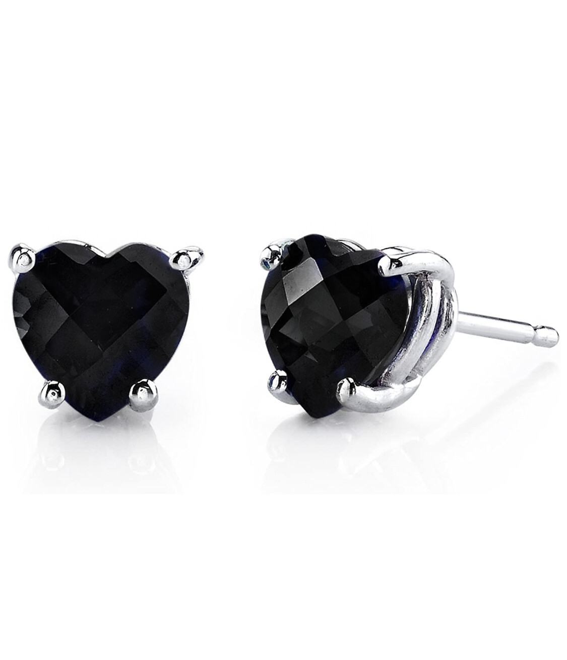 3 Pack 925 Sterling Silver Black Onyx Cubic Zirconia Stud Earrings Set Men Women