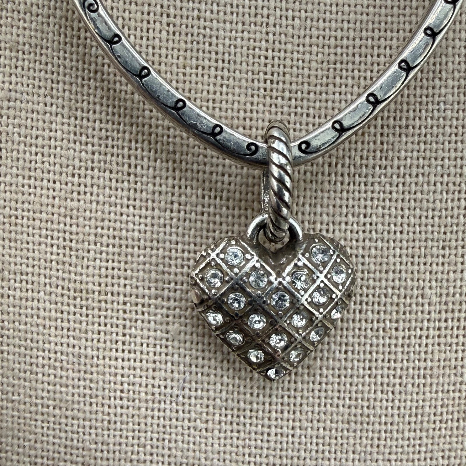 Brighton Ring Keeper Necklace Silver Tone Heart 18”