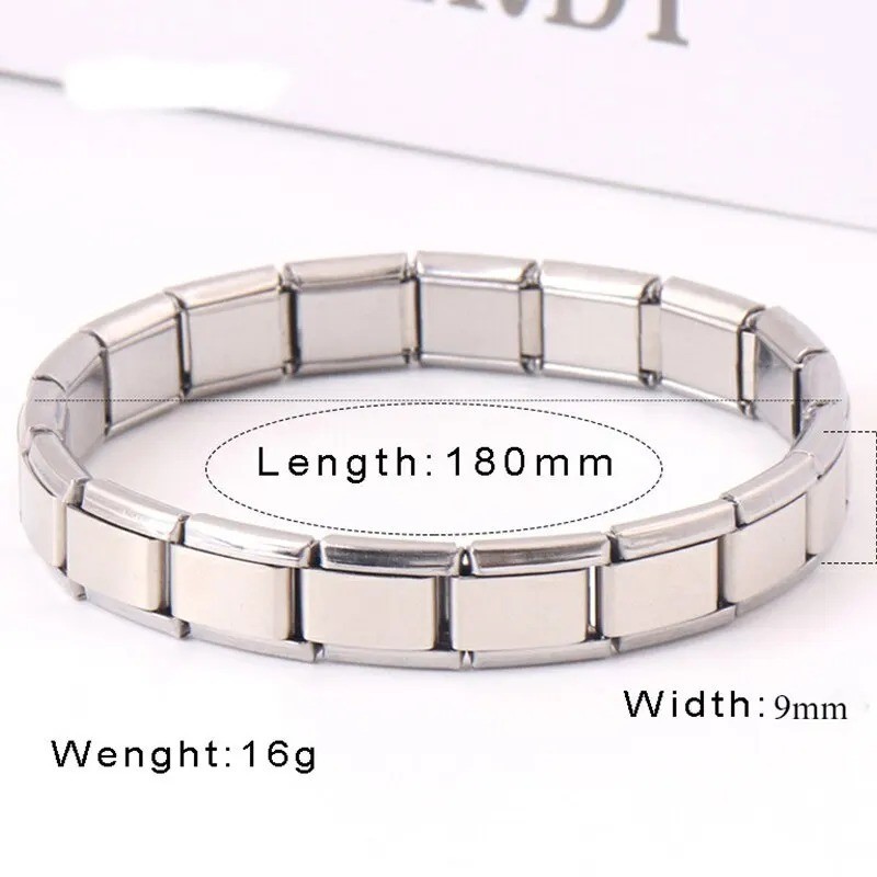 Nomination Classic Stainless Steel Starter Bracelet With 18 Removable Links NEW