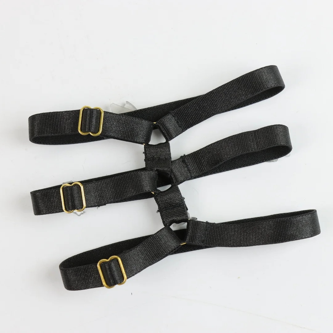 Punk 1 Pair Black O Ring Elastic Feather Anklet Unisex Alloy Pendant