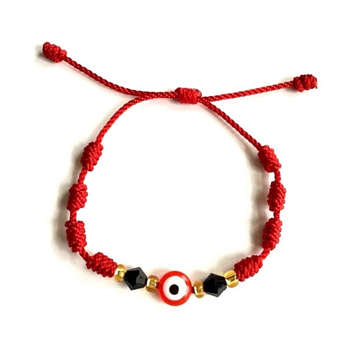 Red string Red evil eye luck bracelet adjustable adults, kids protection – B113