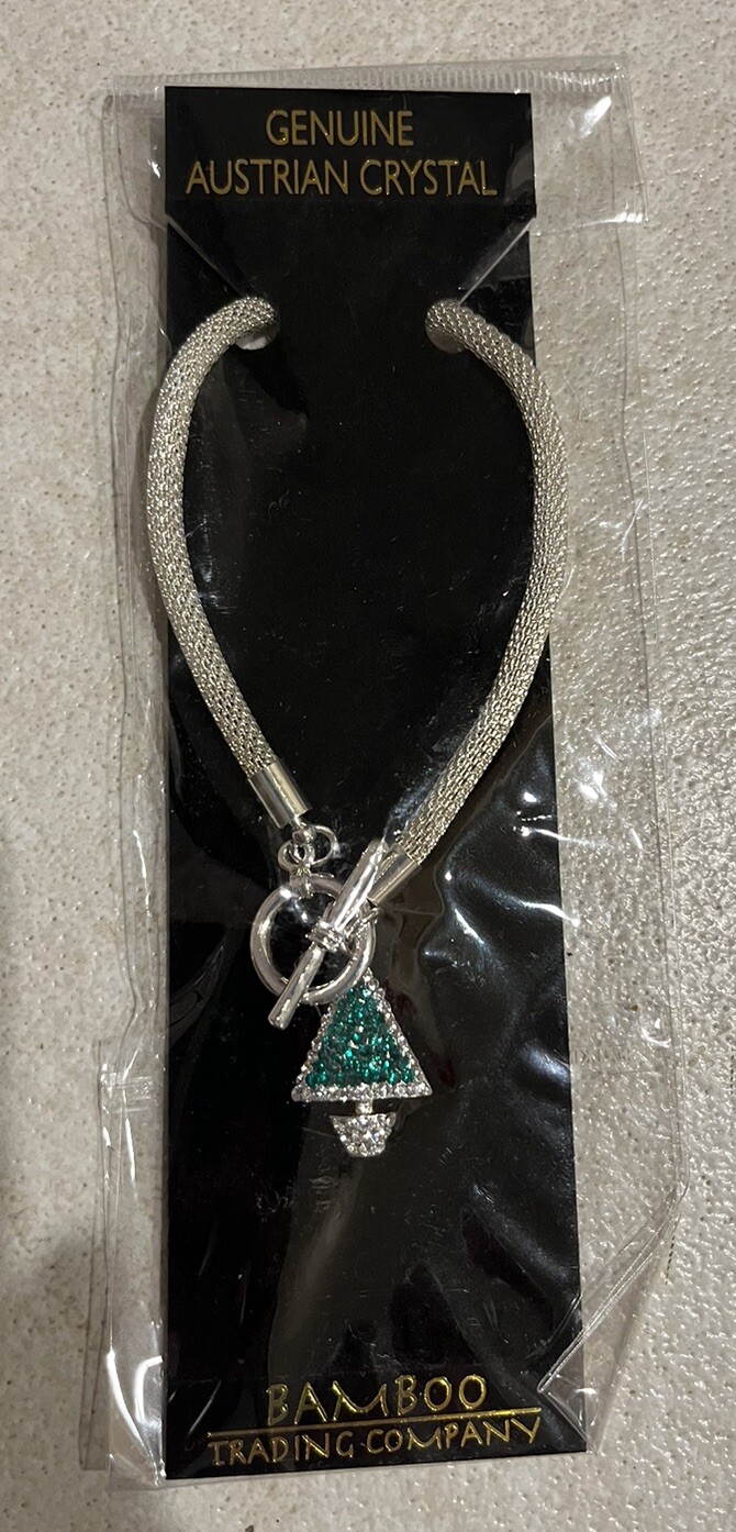 Genuine Austrian Crystal Christmas Tree Bracelet NEW