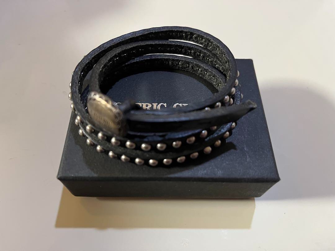 Hysteric Glamour Leather Studded Bracelet Black 56cm Length W/Box Rare Item FS