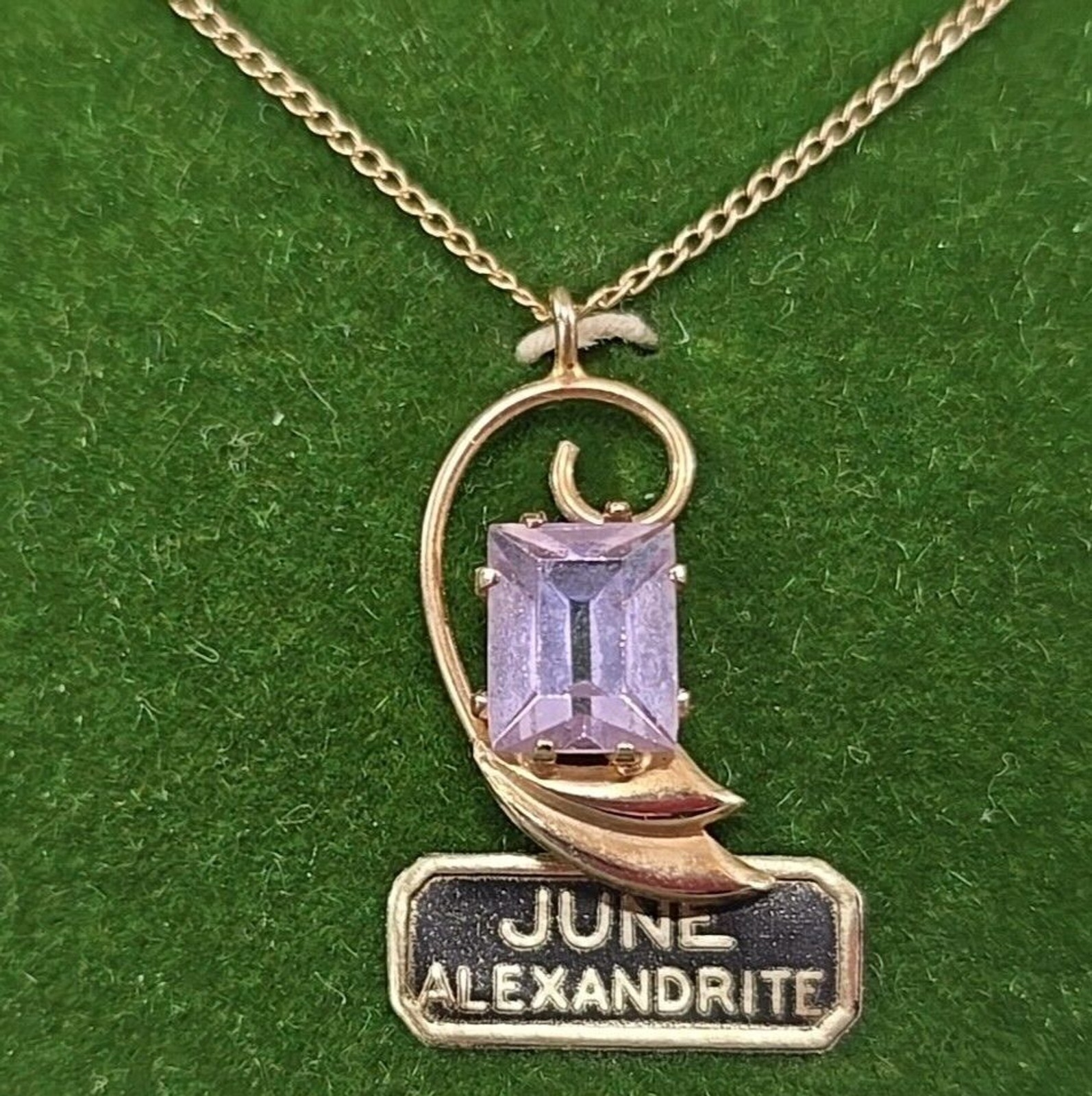 Endura 1/20 14K GF (Gold Filled) June Alexandrite Birthstone Necklace