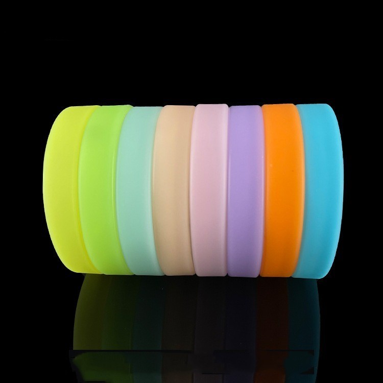 Luminous Silicone Sport Wristband Glow-in-the-Dark Rubber Bracelet Band