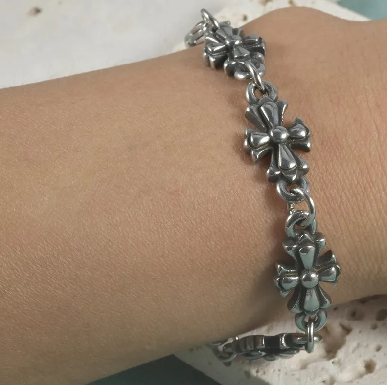 1pc Gothic Cross Floral Bracelet Unisex Neo Style Party Daily Wear Gift – NEW