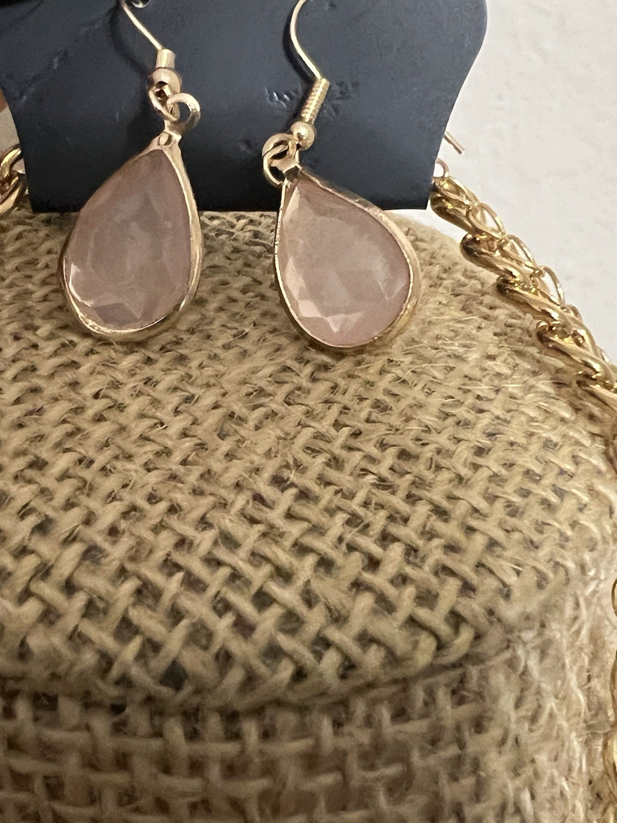 Paparazzi FROSTED AND FRAMED Pink, Green, Gold Necklace w/ Earrings New
