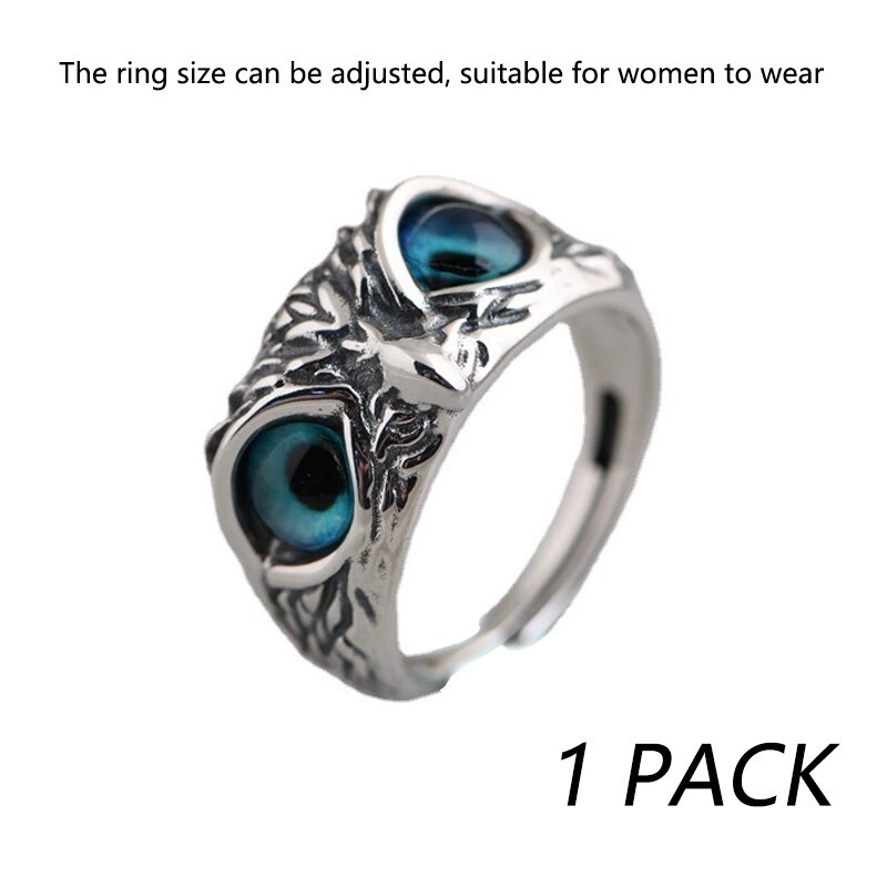 Owl Artsy vintage ring, vintage animal, adjustable ring for women and men