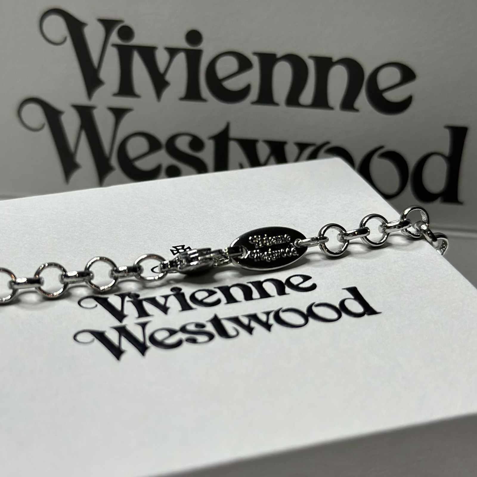 [Box+Pounch] Vivienne Westwood Silver plated 4.5cm Pink GIANT orb necklace
