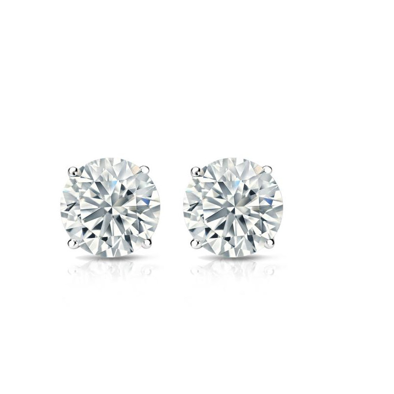 2Ct Round Simulated Diamond Stud Earring 14K White Gold PlatedWomen Men Earring