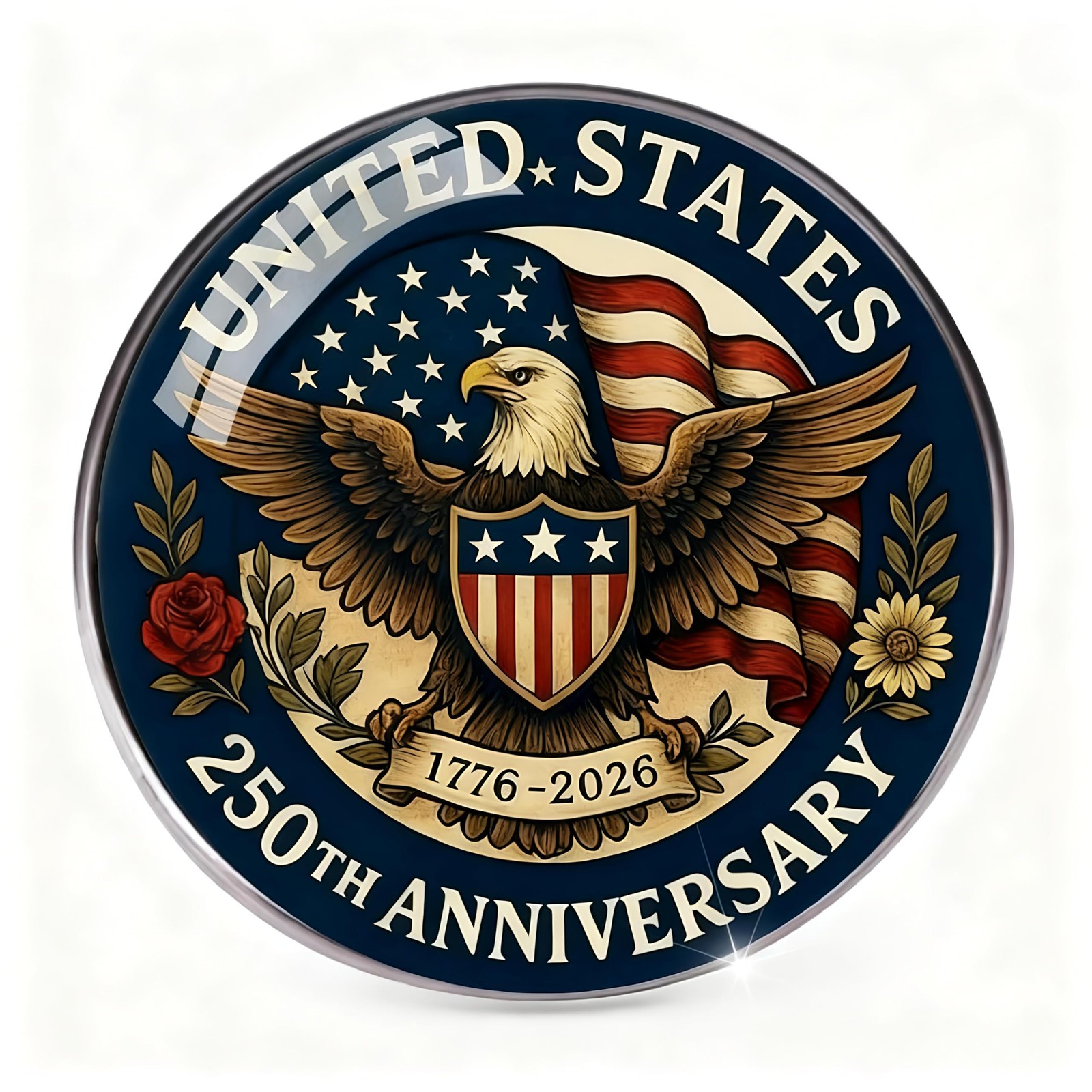 US 250th Anniversary Lapel Pin 1776-2026 Commemorative Patriotic July 4th Gift..
