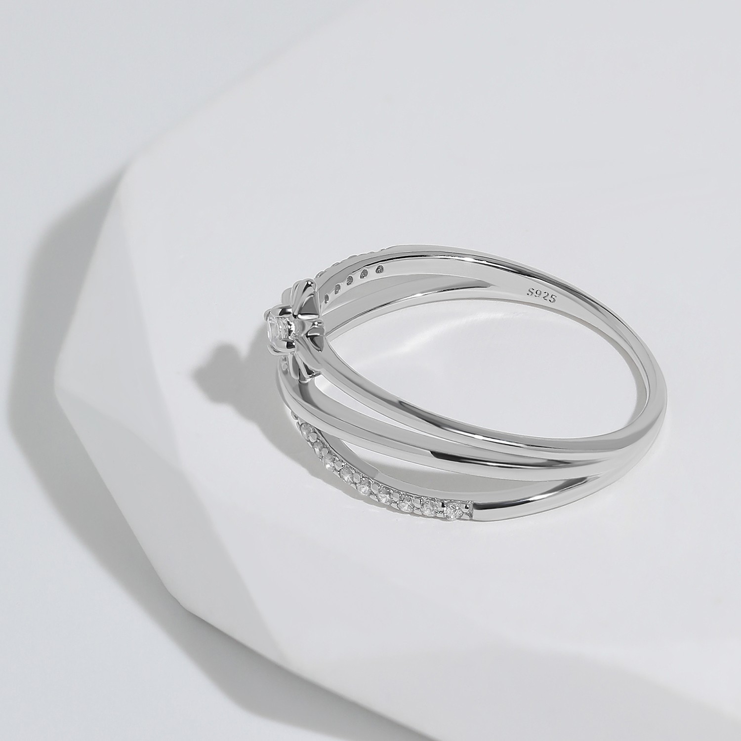 Meissa North Star Ring S925 Silver Stackable Open Band Rings Celestial Jewelry