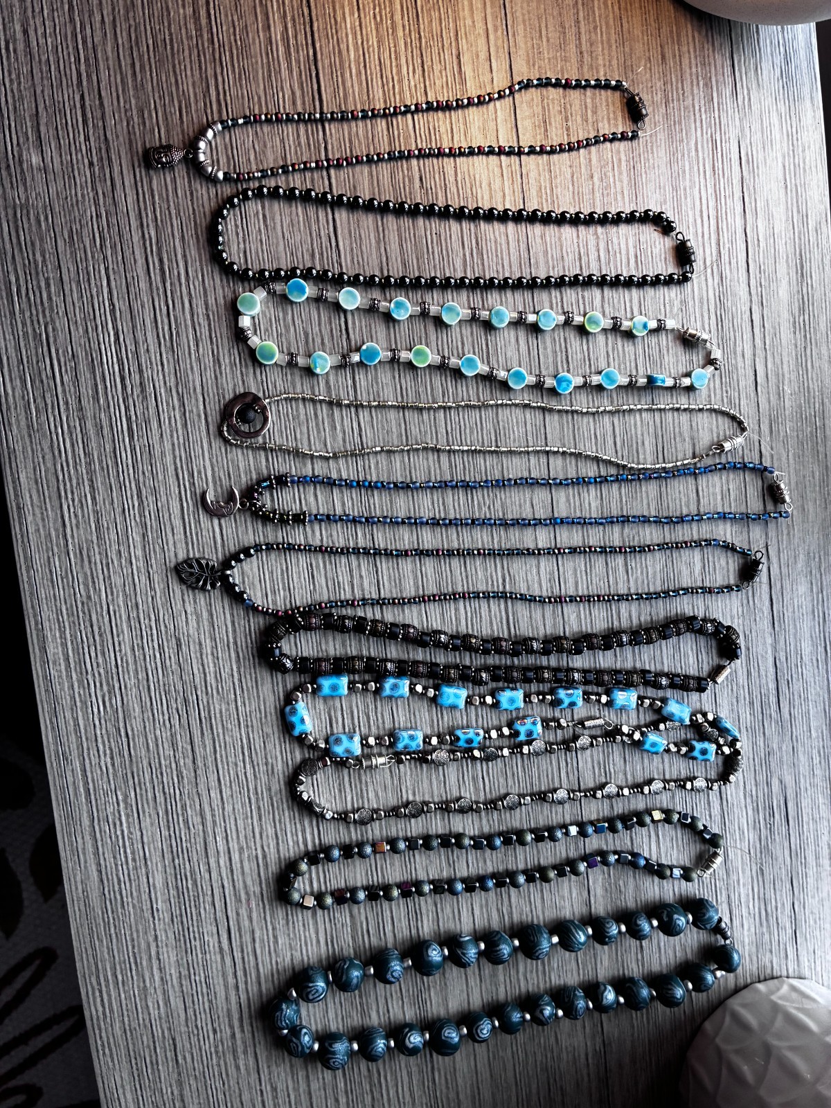 Lot of 11 Beaded Necklaces: Assorted Colors, Beads, Sizes, and Stones