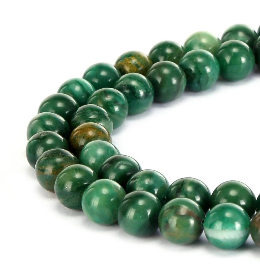Afghan Natural Jade Smooth Round Beaded 4mm 6mm 8mm 15.5″ Strand Gems