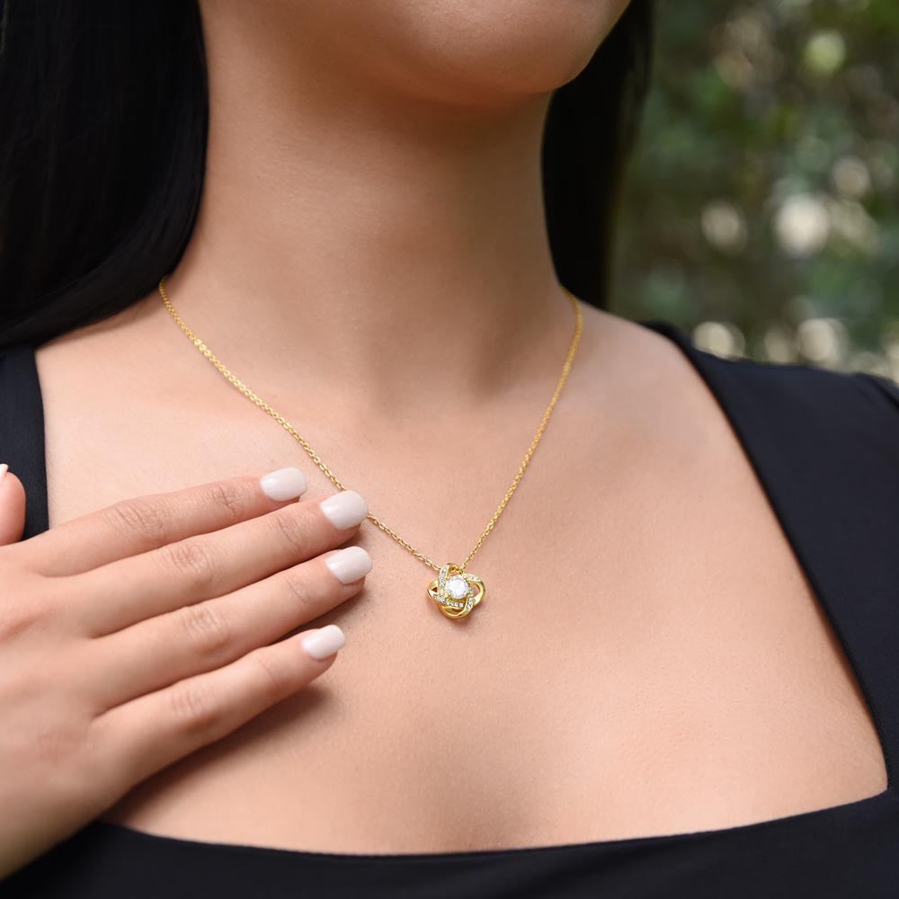 To My Shield-Maiden Necklace For Viking Wife Knot Pendant Jewelry Gifts For Her
