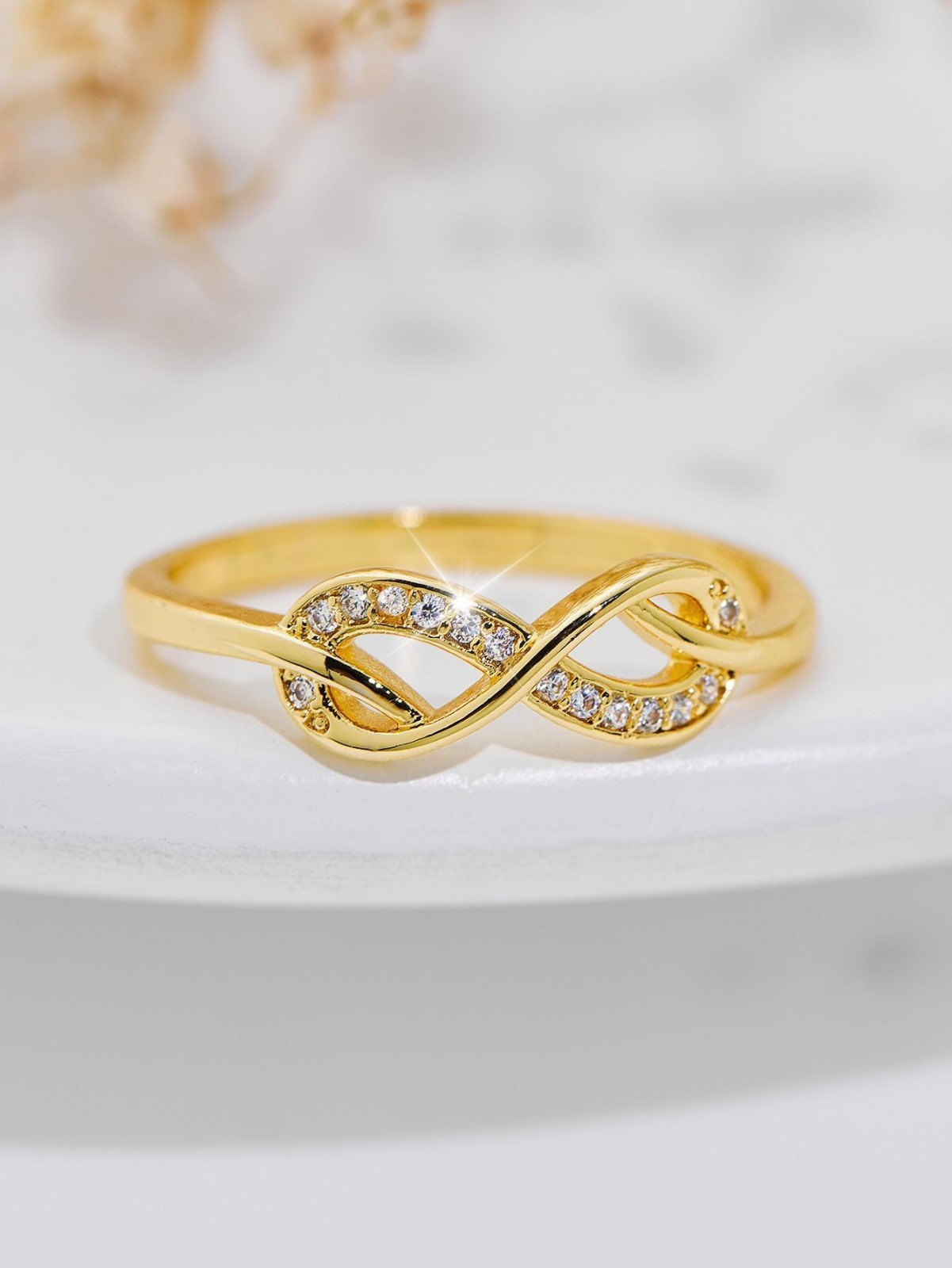 Infinity CZ Ring Forever Endless Love Eight Shape Band Ring Women Jewelry Gift