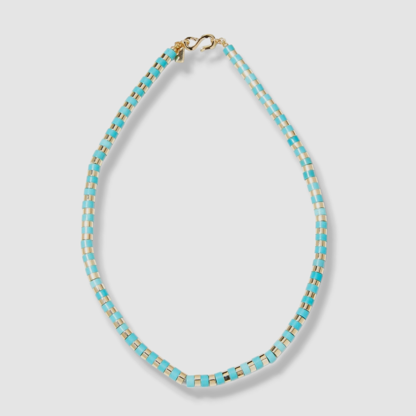 $140 Kenneth Jay Lane Women’s Blue Gold Turquoise Station Necklace
