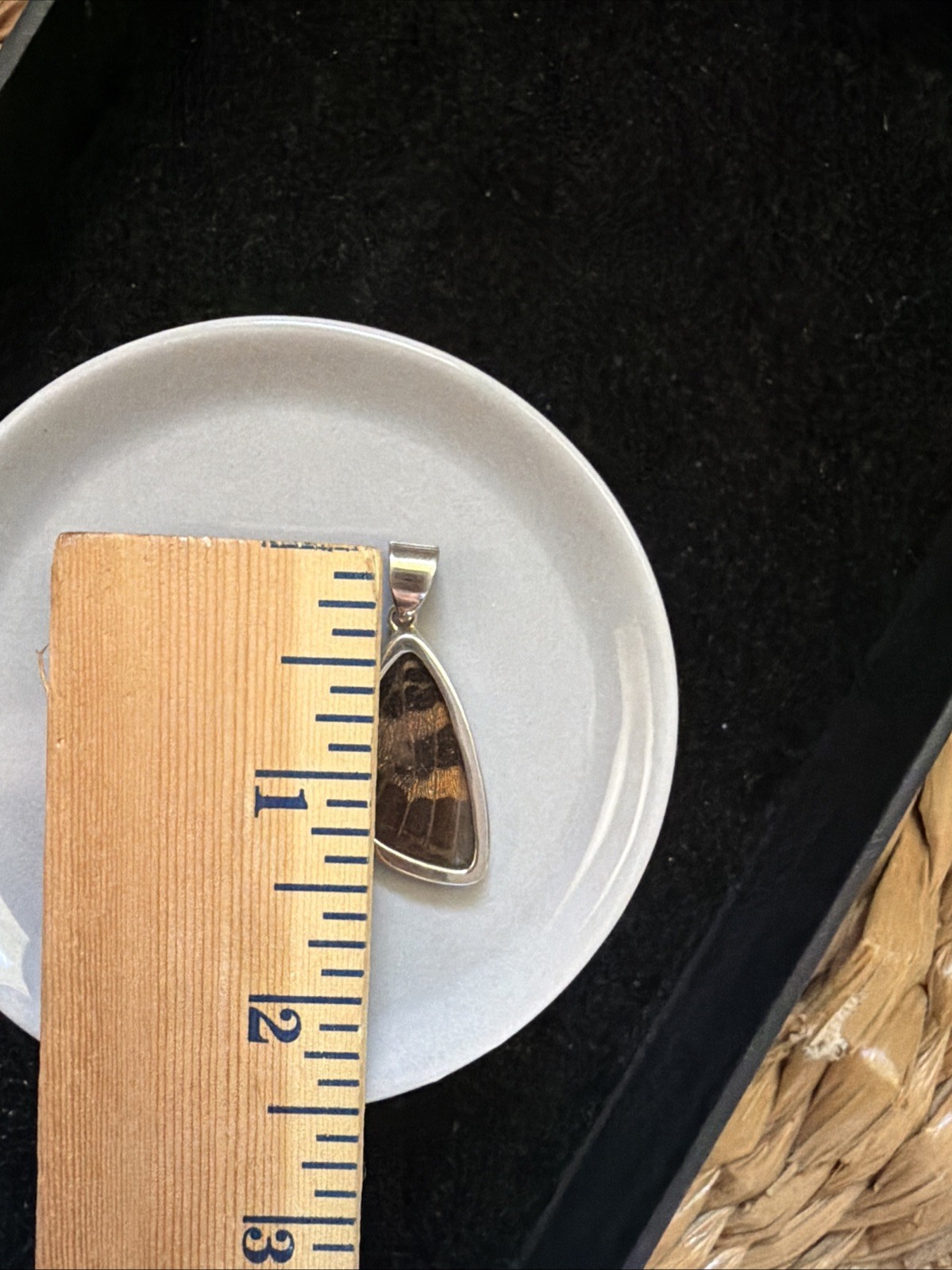 BUTTERFLY WING DOUBLE SIDED IN BEAUTIFUL 925 STERLING SILVER PENDANT