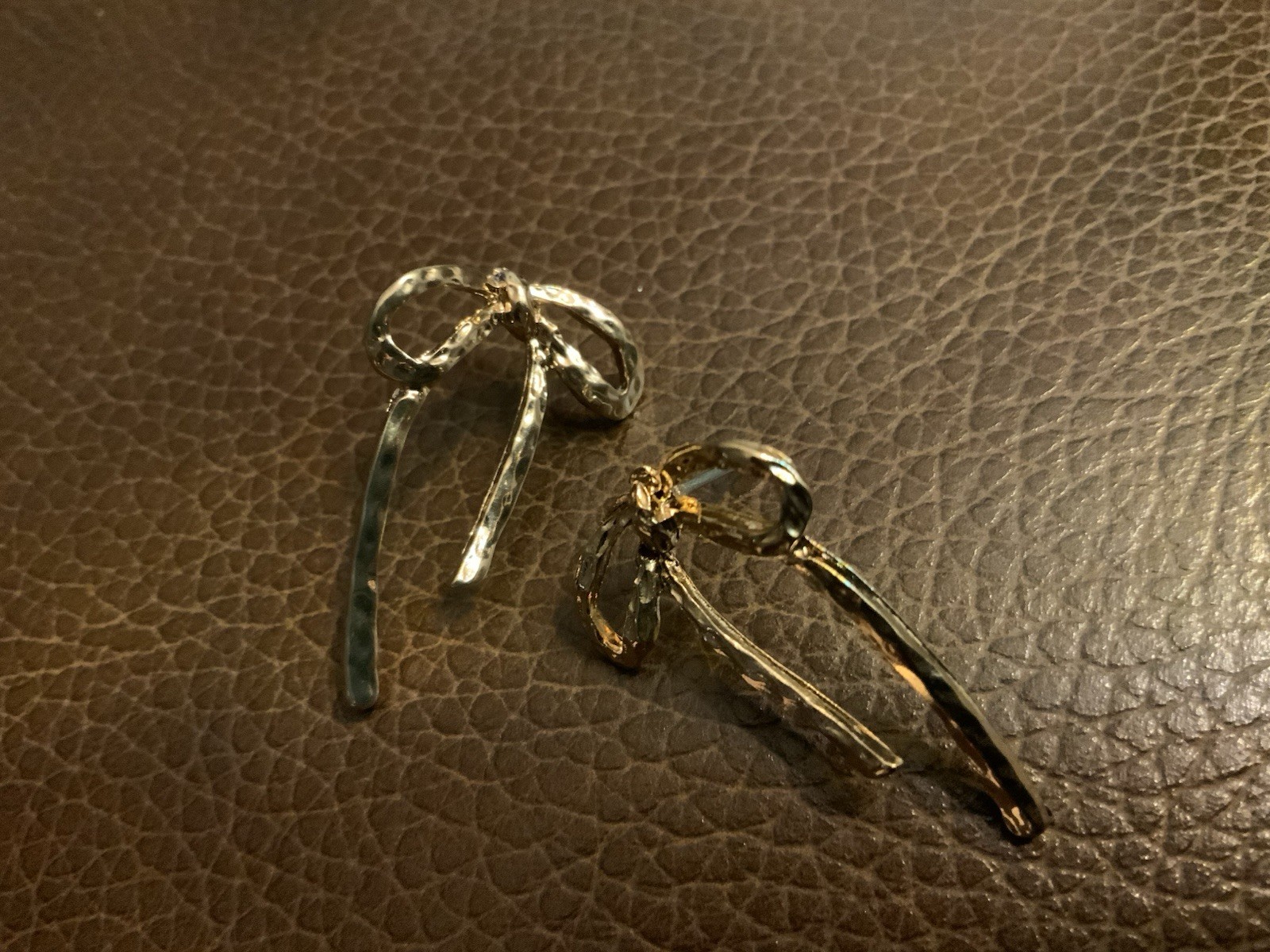 LOFT Bow Bowknot Earrings Ann Taylor Told 14k Stud Boho Barbiecore Ribbon Stud