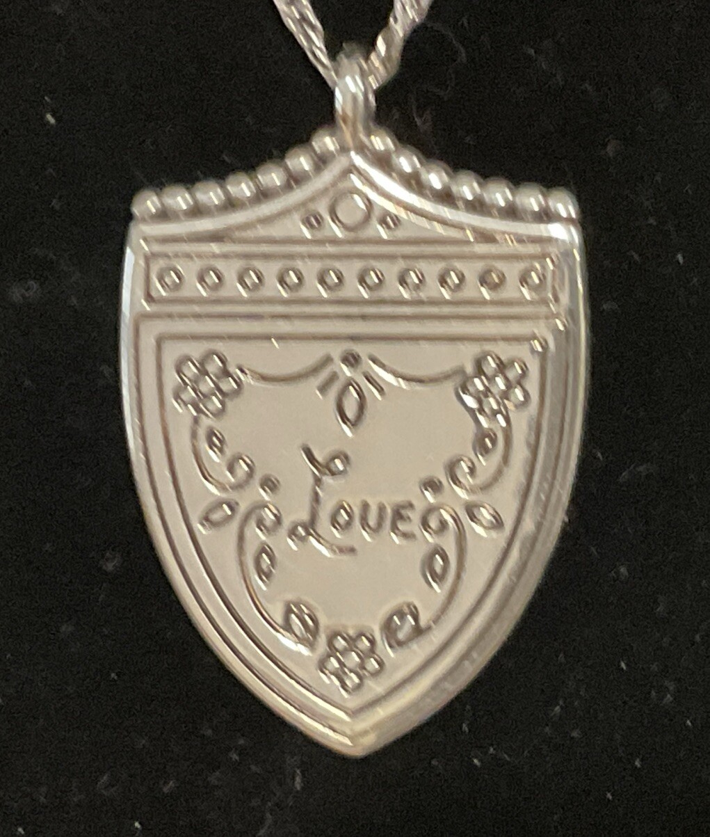 NWT SO SPARKLY! BRIGHTON MEDAILLE SHIELD LOVE CHARM PENDANT NECKLACE MSRP $58