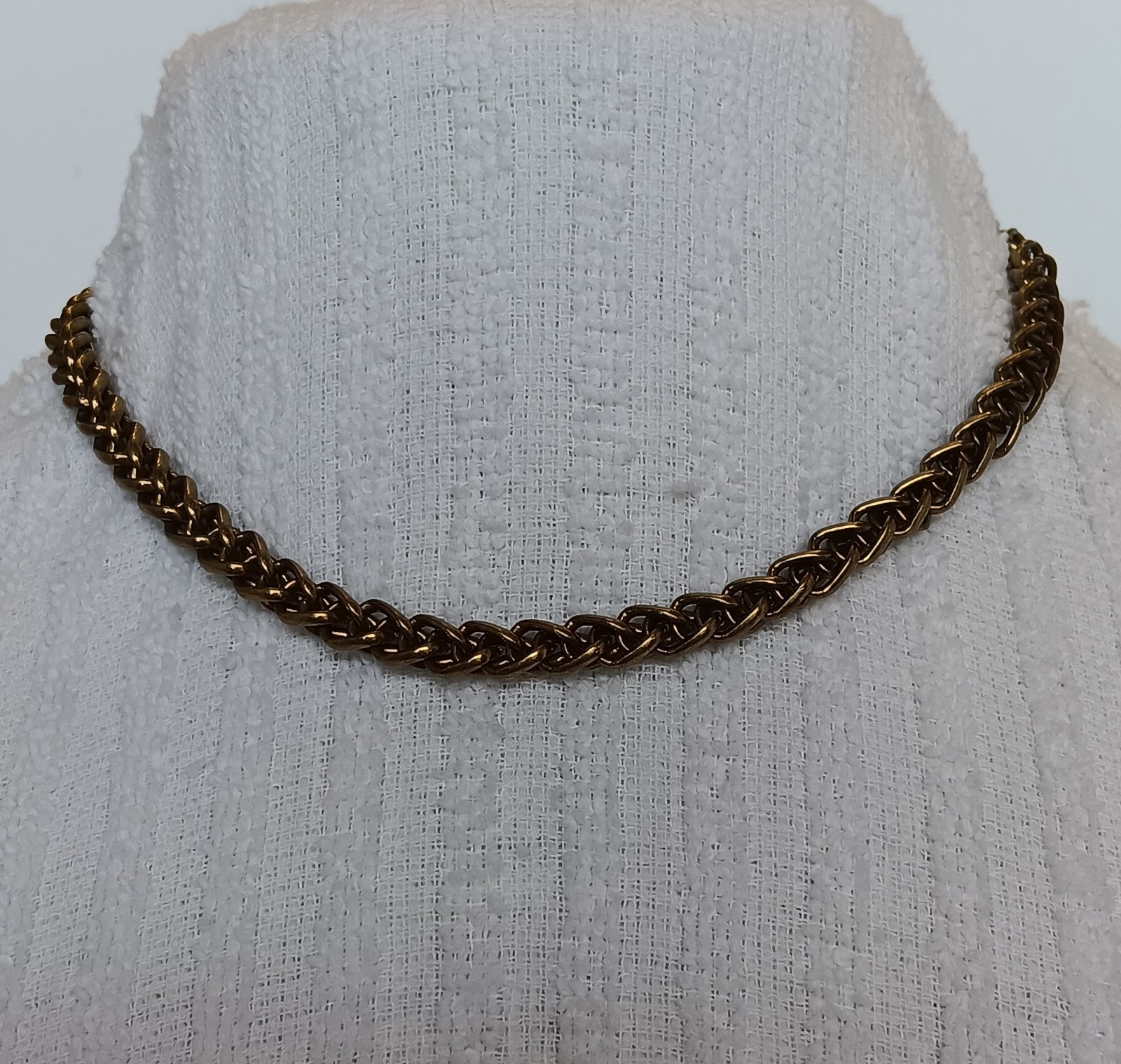 Premier Designs Antique Goldtone Persian Weave Chain Necklace 16-20 in