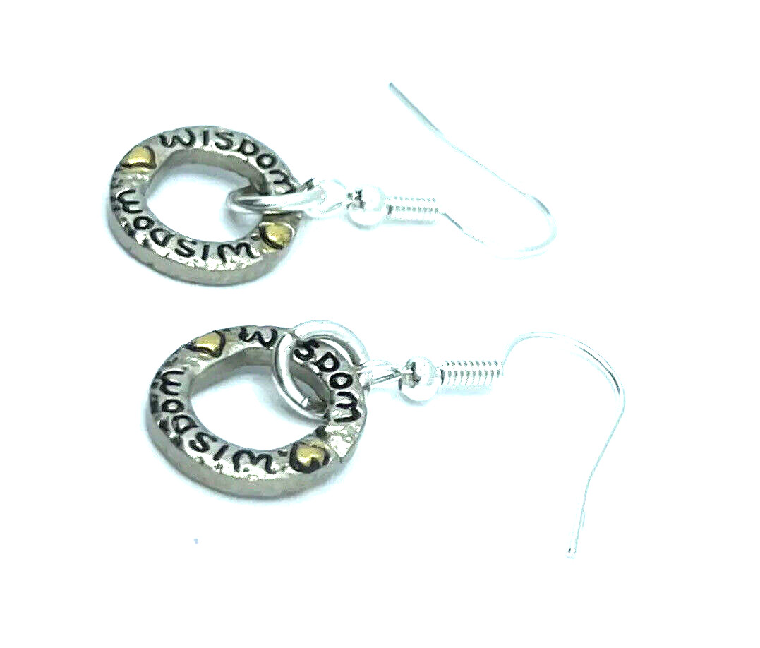 Brighton Art & Soul Wisdom Small Hoops Inspiration Silver Custom Earrings