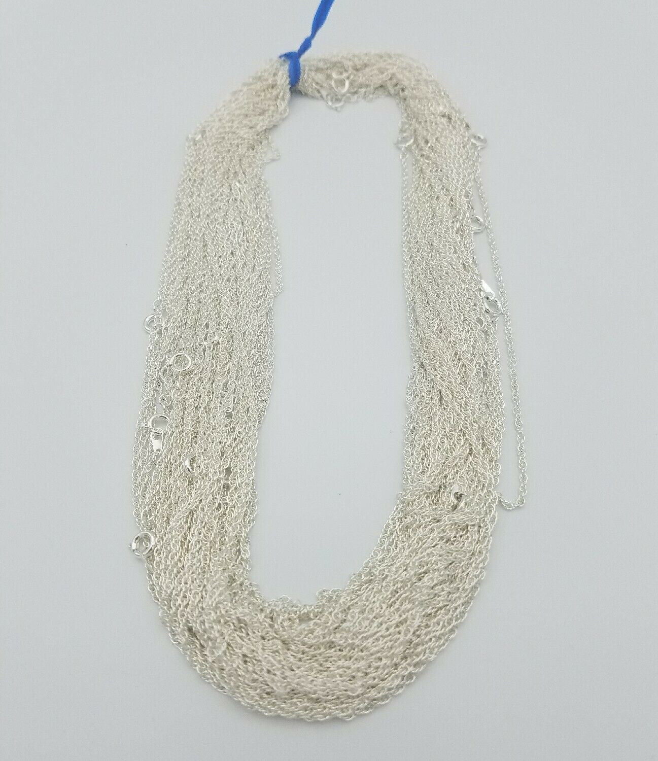 WHOLESALE LOT OF 5 PIECES OF STERLING SILVER PLATED 16″ ROPE NECKLACES