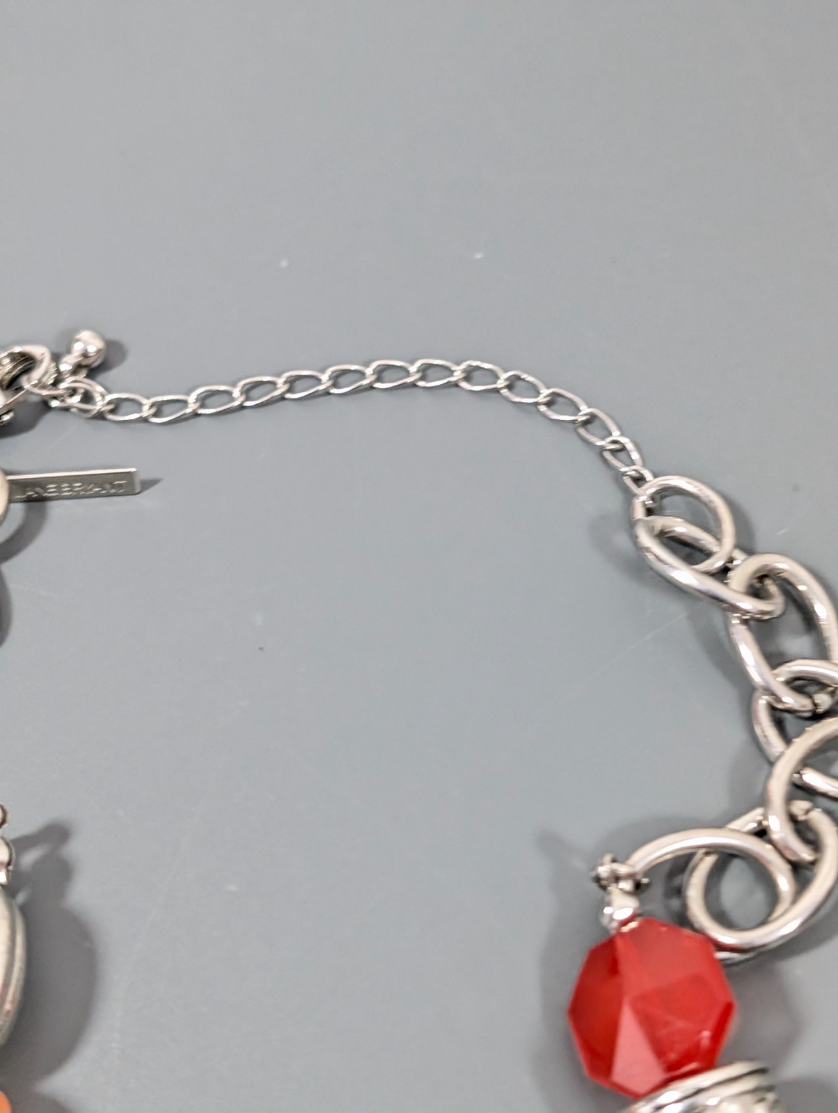 Lane Bryant Statement Pendant Necklace Silver Tone 21 in