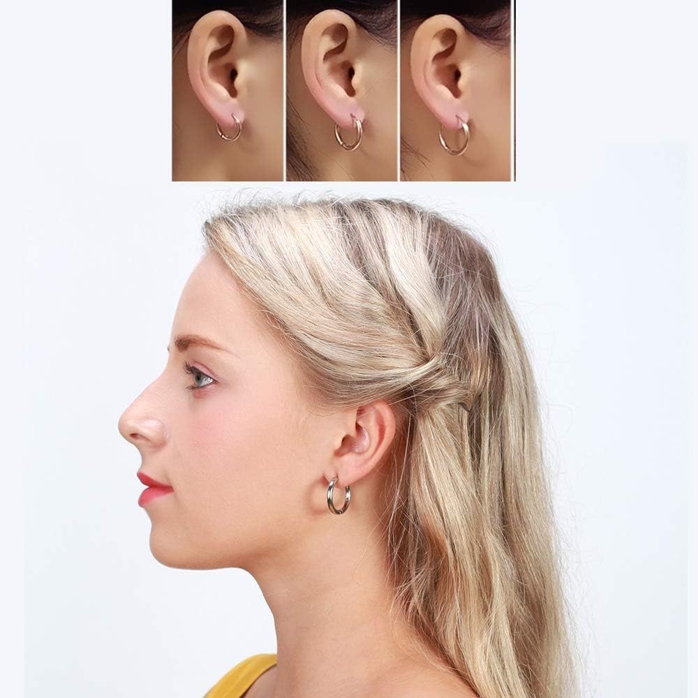 Versatile Huggie Hoop Earrings in Stainless Steel – Perfect for All Occasions