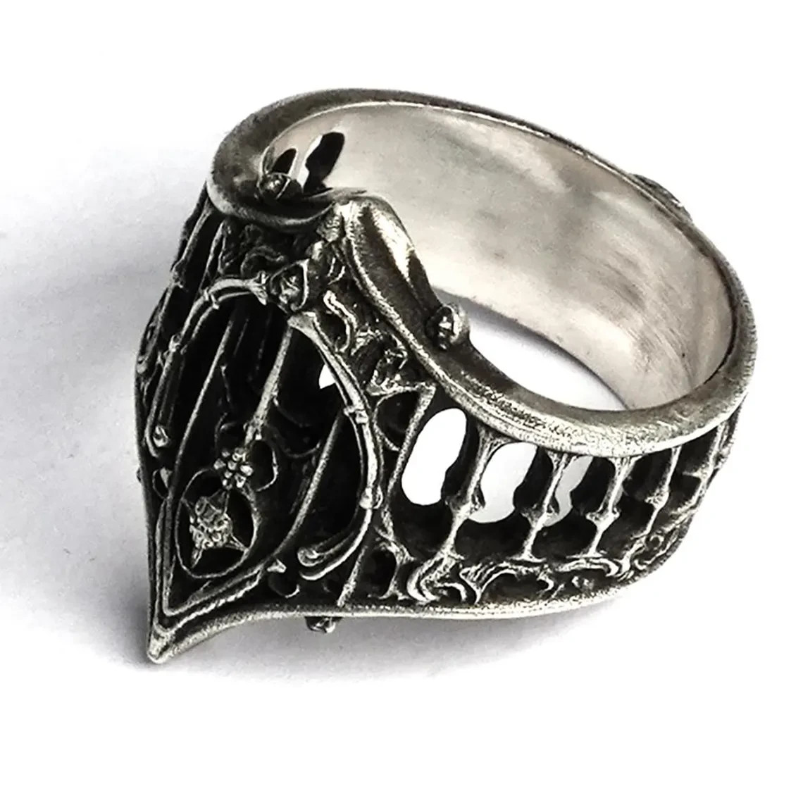 Dream Corridor–Gothic Ring, 925 sterling silver handmade, biker punk rock style