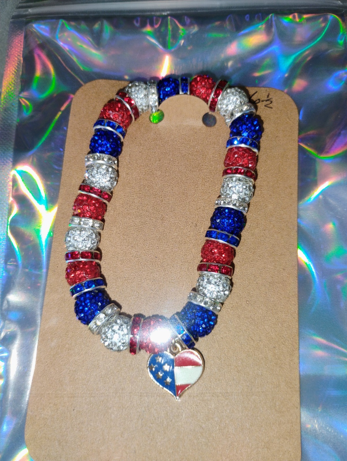 USA beaded bracelet; choose one of the beautiful red white and blue bracelet.