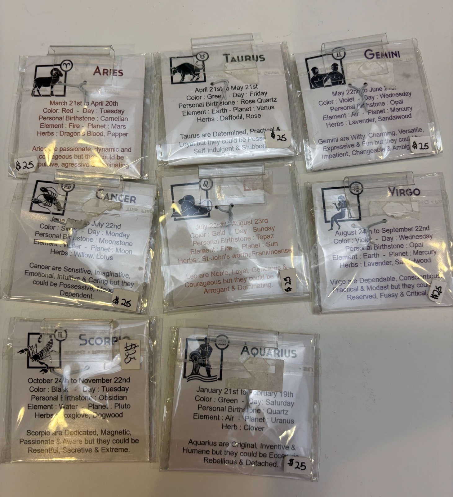 Zodiac Sterling Silver Pendants/Charms new-CHOOSE ONE OR MORE