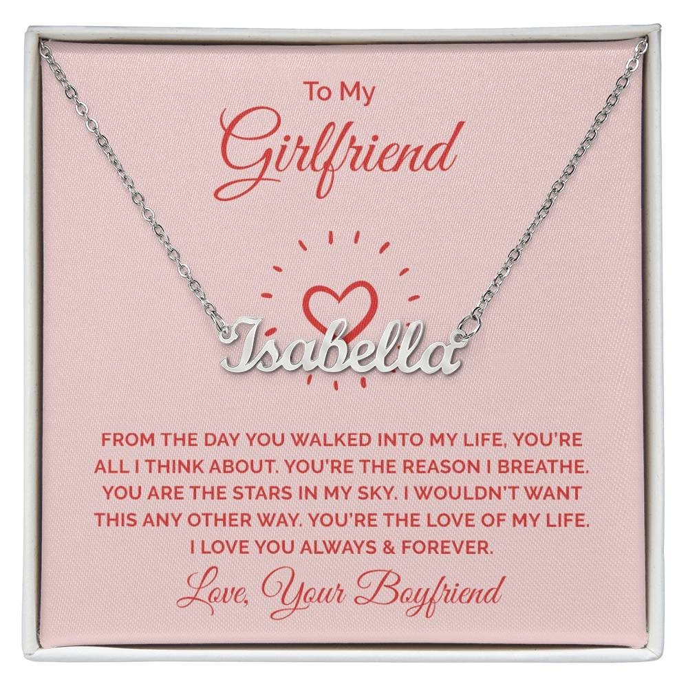 Personalized Name Necklace Gift for Girlfriend Romantic Custom Jewelry