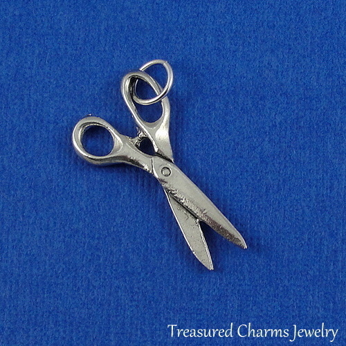 Silver SCISSORS Hairdresser Salon Beauty CHARM PENDANT