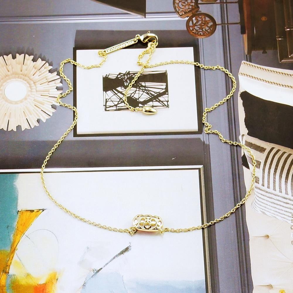 NWOT Kendra Scott Grayson Watercolor Illusion Small Pendant Necklace Gold Tone