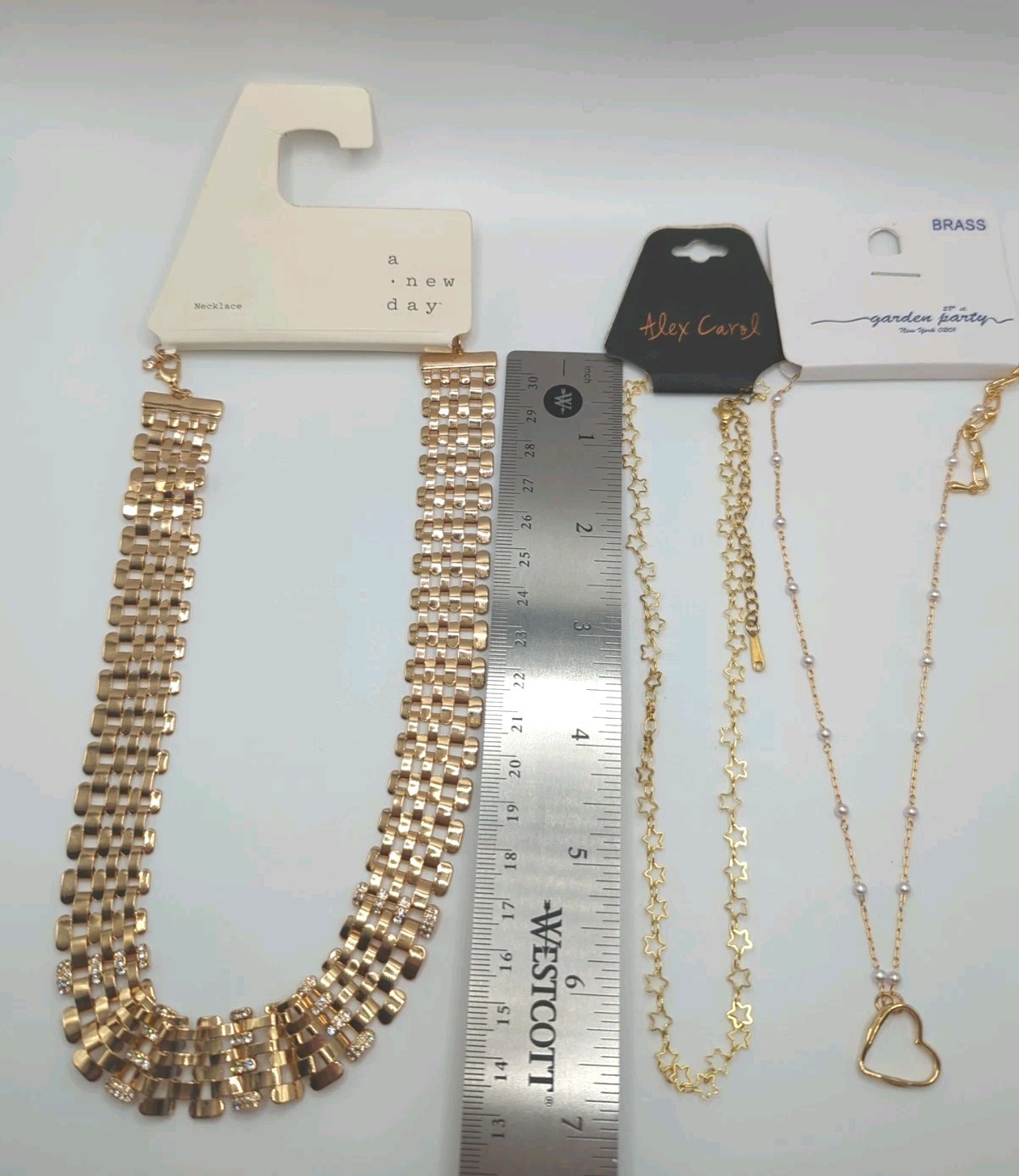 Fashion Jewelry Necklace Bundle Lot Of 3 Gold Tone NWT All Occasions Styles