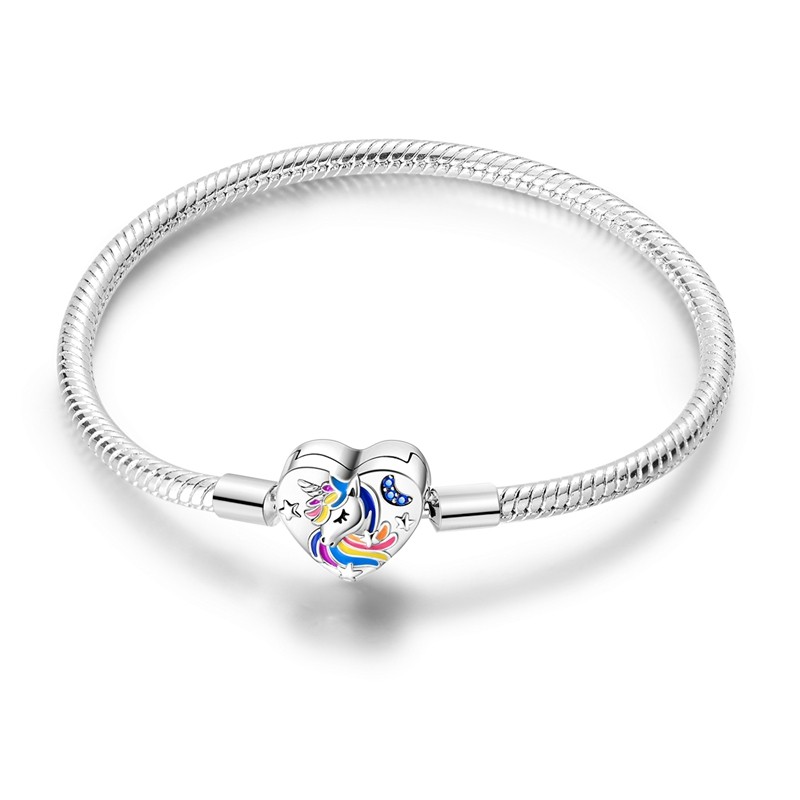 MULA Optional Butterfly Flower 925 Silver Clasp Bracelet For Women Charm Jewelry