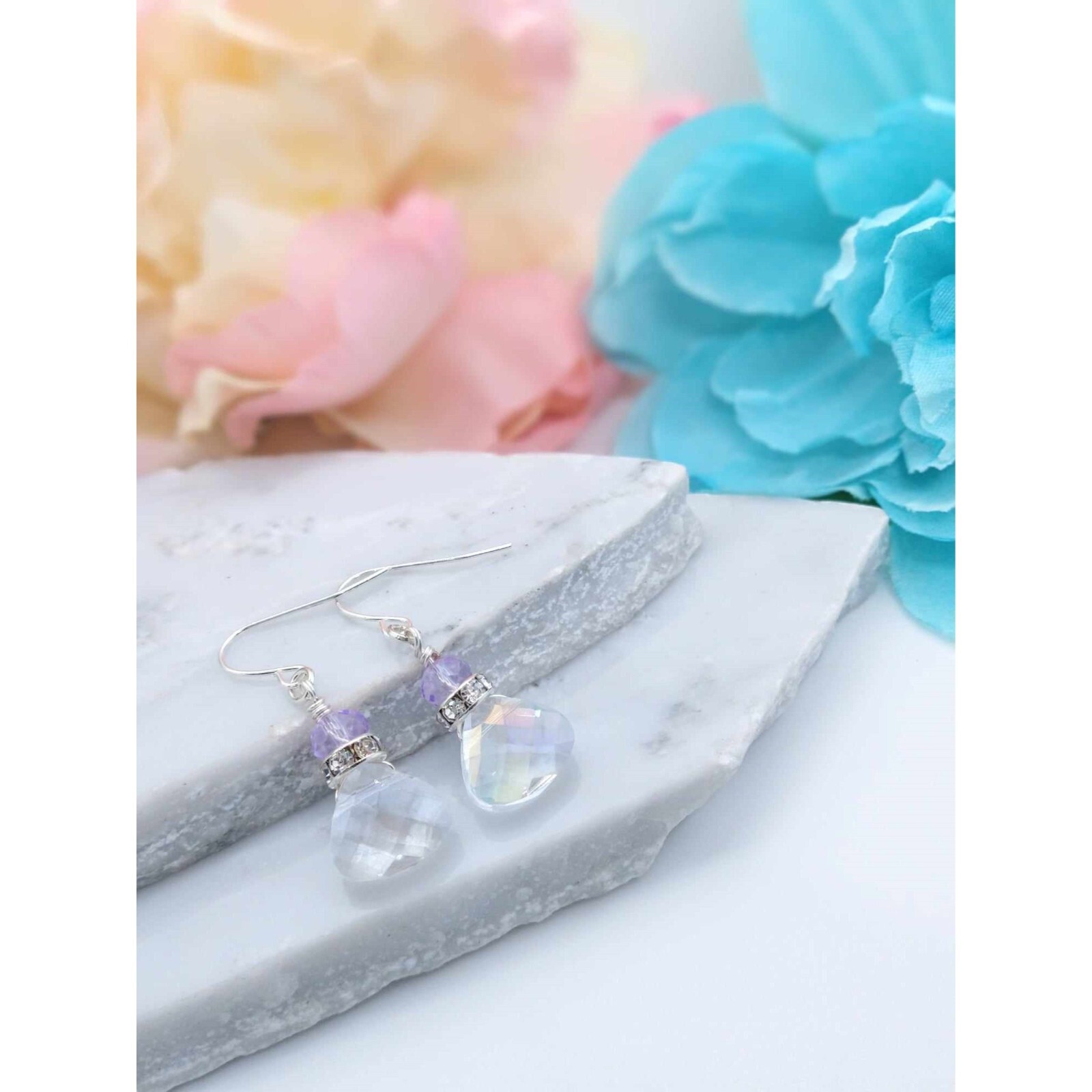 Minimalist Silver Earrings – Dainty Teardrop Jewelry Gift for Her
