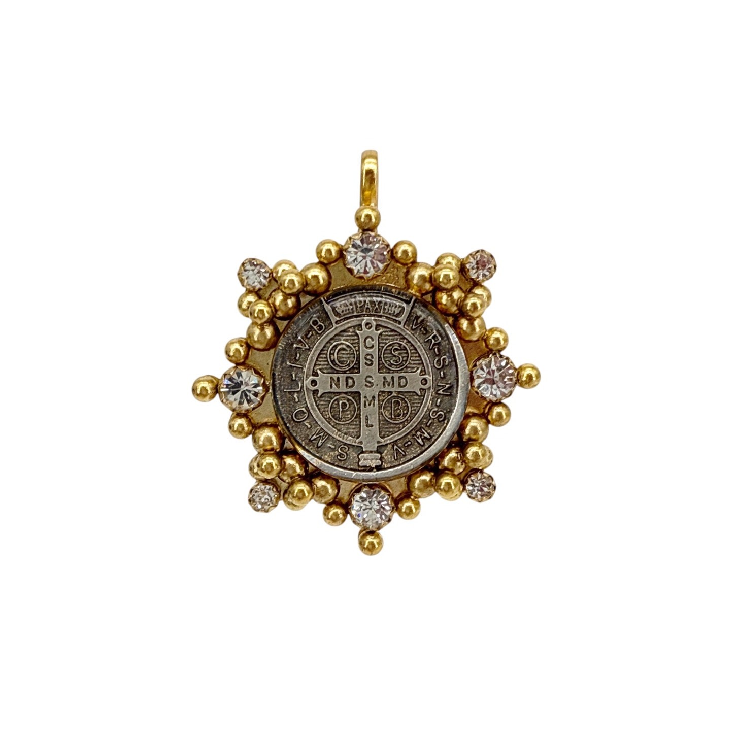 VIRGINS SAINTS & ANGELS VSA Cloister San Benito Medallion in Gold