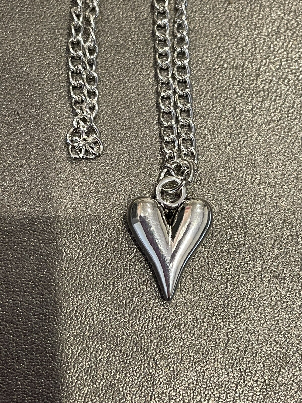 Silver Plated Hollow Heart Necklace – Chain 18”/45 cm
