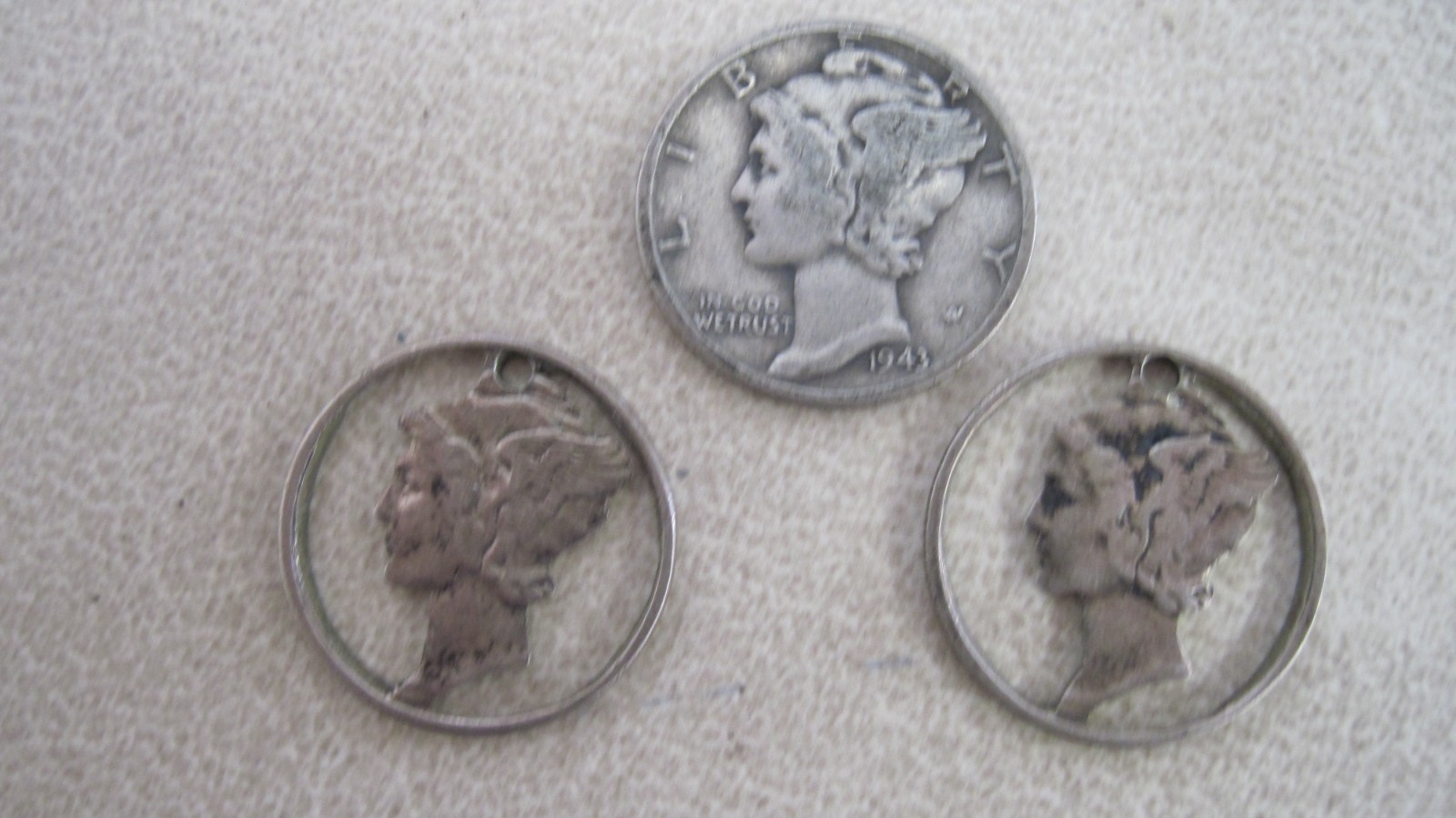 MERCURY DIME JEWLREY EARRINGS OR PENDANT & COIN 90% SILVER